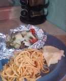 Espagueti en crema de Chipotle