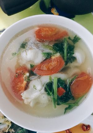 Hình của món Canh ngót cá diêu hồng.