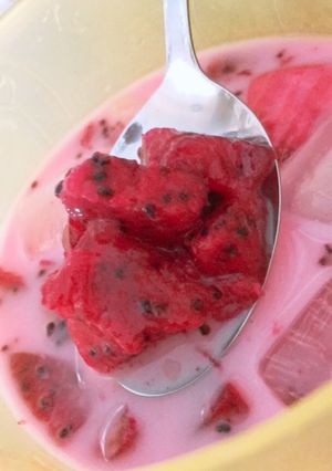 Foto resep Es buah naga