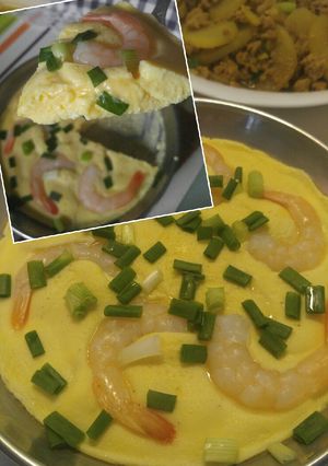 Foto resep Steam egg with prawn