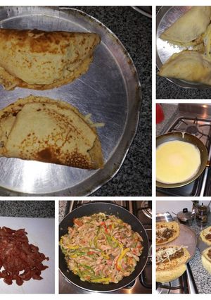 Una foto de Tacos de carne con masa de avena