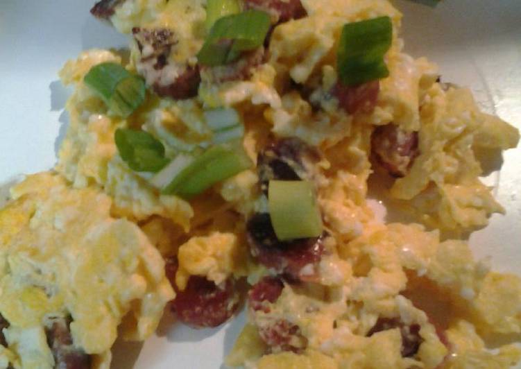 Chinese style sausage and eggs