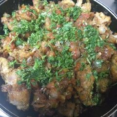 A picture of Fish masala with onion tomato tasty tasty.