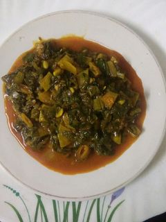 A picture of Palak sabji/ Spinach sabji.