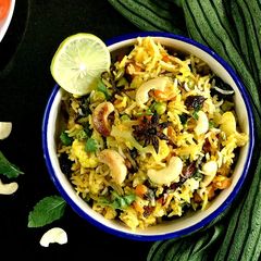 A picture of Vegetable Dum Biryani.