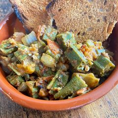 A picture of Bhindi masala - Spiced okra.