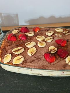 Une photo de Tiramisu fraise et banane au Nutella