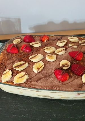 Une photo de Tiramisu fraise et banane au Nutella