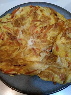 紅蘿蔔烘蛋(低醣生酮餐)(方便素)(快速料理) 的食譜成品照片