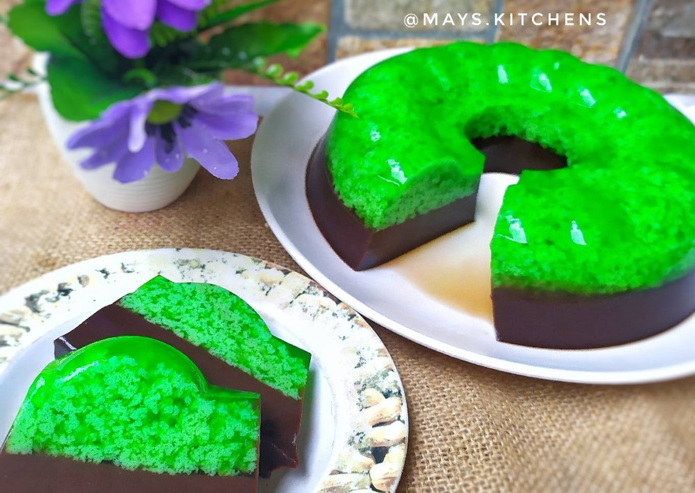 Puding Lumut Coklat (full lumut)