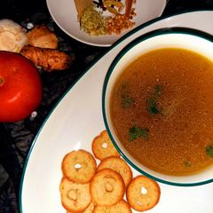 A picture of Chicken yakhni soup.