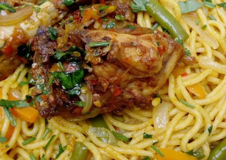 Simple Way to Prepare Super Quick Homemade Stir fry spaghetti