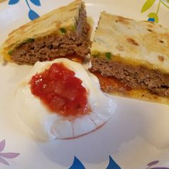 A picture of Cheeseburger Quesadillas.