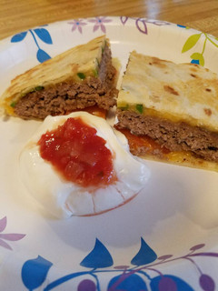 A picture of Cheeseburger Quesadillas.