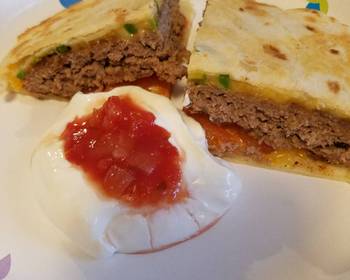 The New Way Make Recipe Cheeseburger Quesadillas Yummy