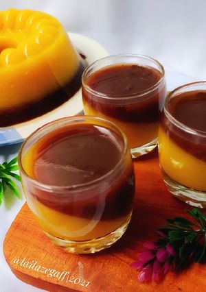 Foto resep Puding Labu Kuning Lapis Coklat
