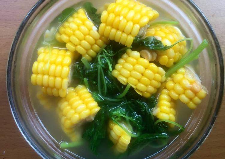 Resep 54. Sayur Bayam Jagung ala Reg’s Dish 🍽, Anti Gagal