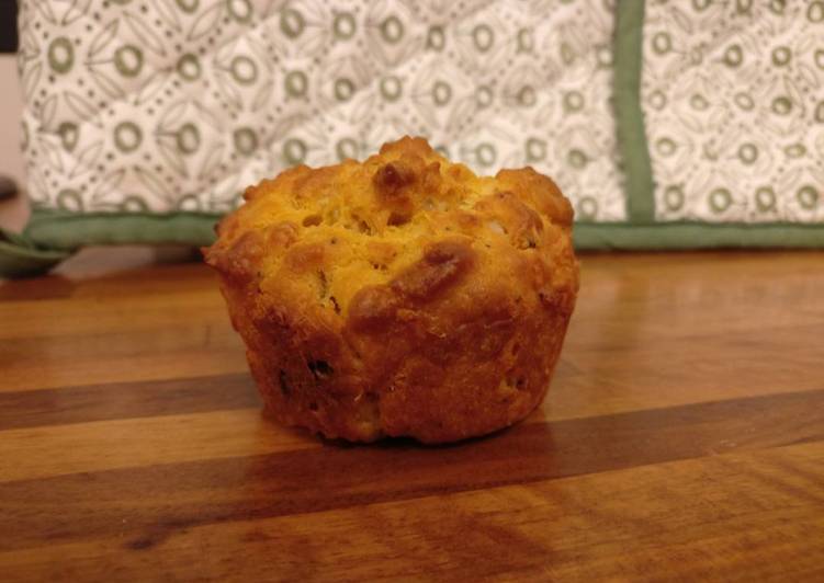 Steps to Make Homemade Cheese &amp; Chorizo Muffins