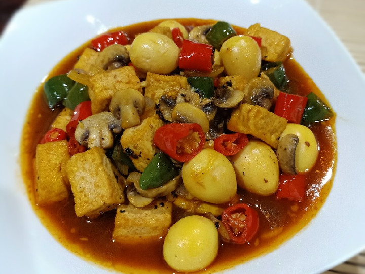 Resep: Tumis Tahu &amp;amp; Jamur Lada Hitam Untuk Pemula