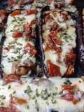 Berenjenas  🍆 Grilladas con Tomate 🍅 Asados Ajo y Queso a la Plancha