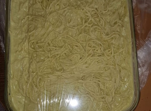 Una foto de Espagueti al pimiento morrón