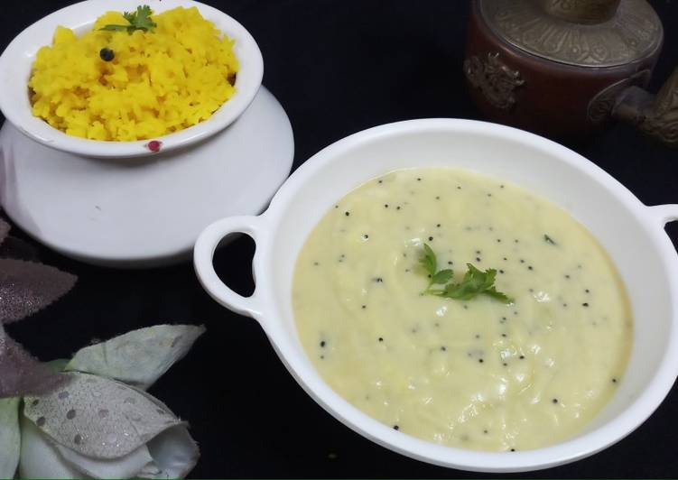 Simple Way to Prepare Super Quick Homemade Gujrati kadhi and khichdi