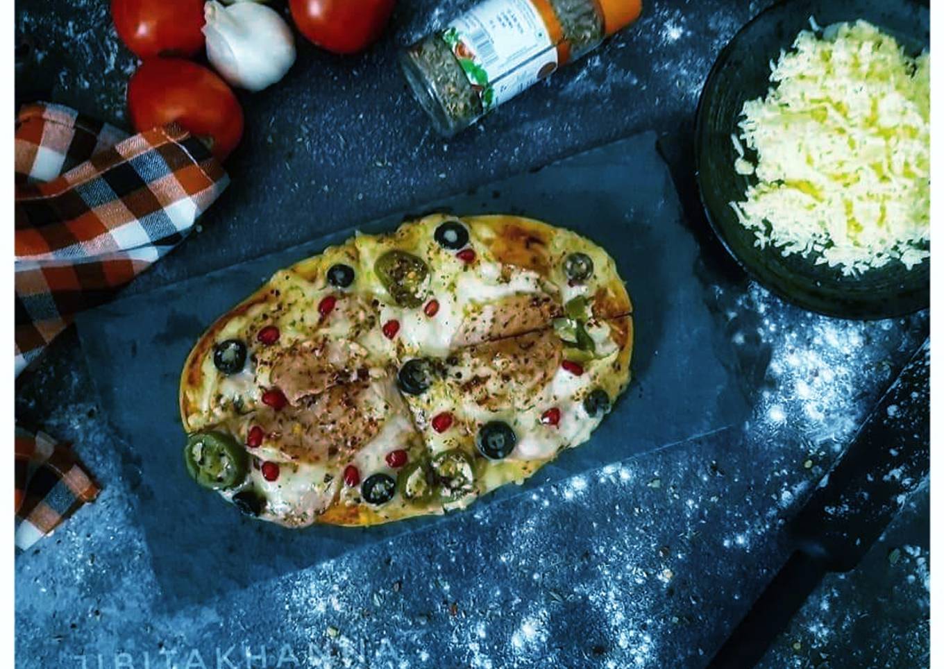 Pizza with homemade Pizza sauce