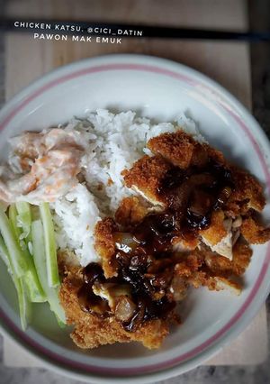 Foto resep Rice Bowl Chicken Katsu Saos Lada Hitam Sederhana