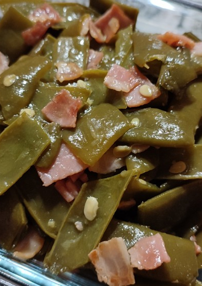 Una foto de Judías verdes con bacon