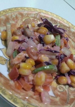 Foto resep Salad sayur saus thausand island