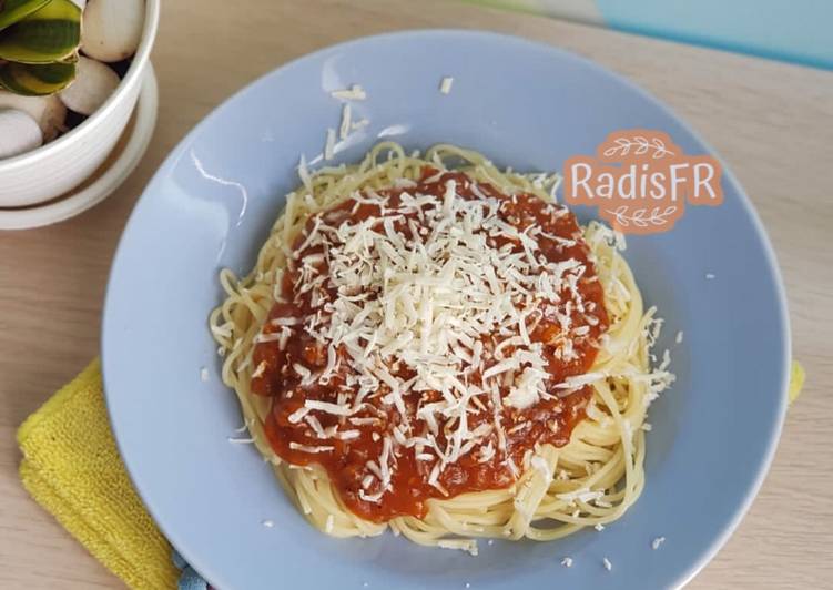 Resep Spageti Bolognese Simple Yummy 😋👍🏻 yang Lezat