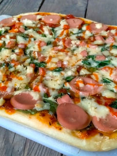 Foto resep Pizza Sayur Bayam Sosis Bolognese