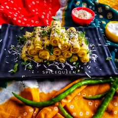 A picture of Gujarati Khandvi.