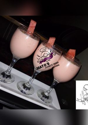 A picture of Water melon and ridi smoothie.