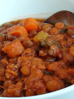 Una foto de Lentejas vegetarianas tranquilas
