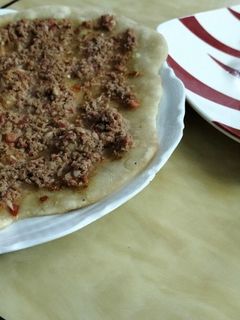 صورة لوصفة لحم بعجين 🍕