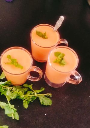 A picture of Melon Slush / muskmelon juice 🥤.