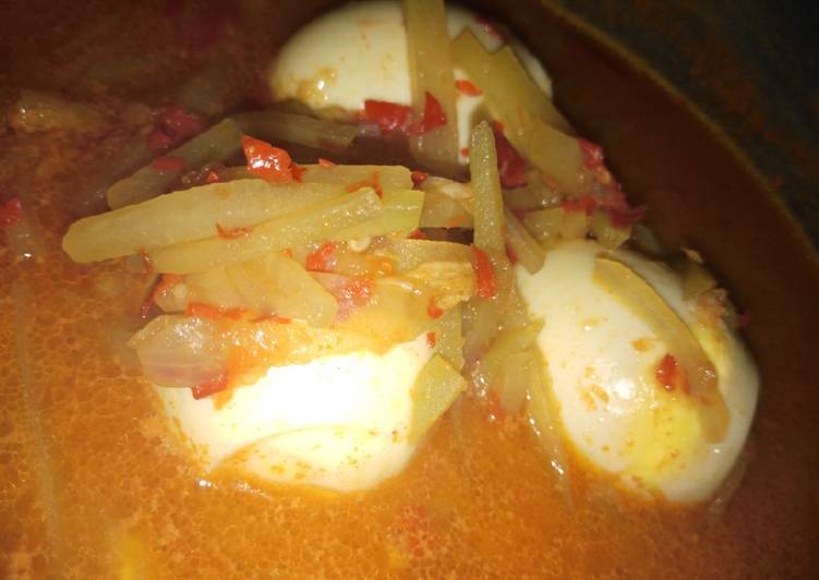 Resep Sayur labu siam mix telur Anti Gagal