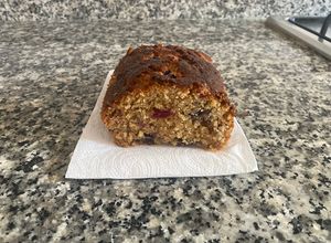 Una foto de Budín Integral de Arándanos y cerezas