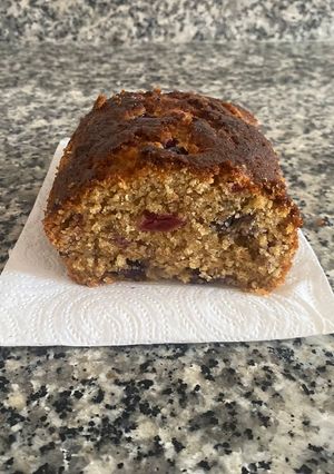 Una foto de Budín Integral de Arándanos y cerezas