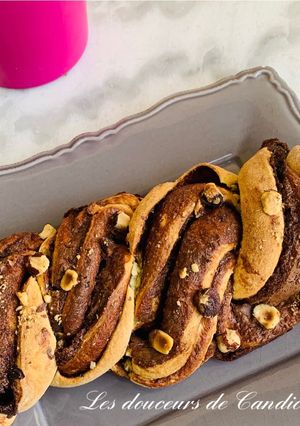 Une photo de Babka à la pâte à tartiner