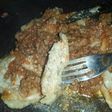 Raviolones de pollo con salsa de carne
