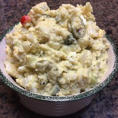 A picture of Keto Cauliflower “Mock Potato” Salad.