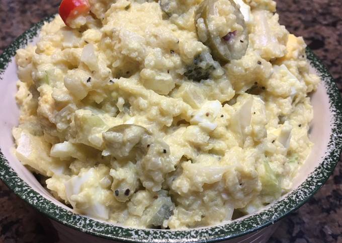 Easiest Way to Prepare Any-night-of-the-week Keto Cauliflower “Mock Potato” Salad