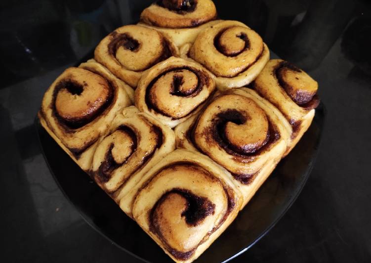 Cara Bikin Cinnamon rolls tangzhong methode Sederhana Dan Enak