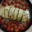 Rollo de bacalao con calabacines