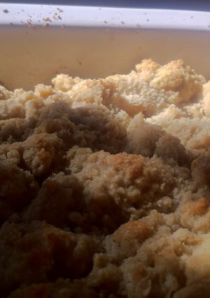 Une photo de Crumble poire chocolat