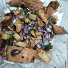 A picture of Leftover Roti Chaat.