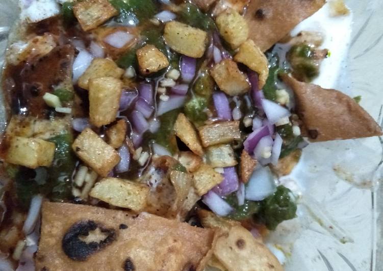 Recipe of Speedy Leftover Roti Chaat