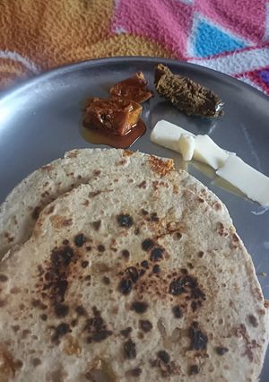 A picture of Paneer ka paratha.